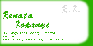 renata kopanyi business card