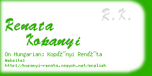 renata kopanyi business card